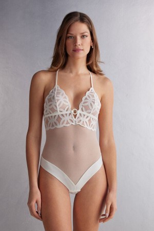 Body Intimissimi Crafted Elegance Lace And Tulle Dama Albi | YEKROV-918