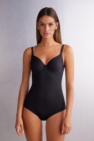 Body Intimissimi Francesca In Ultralight Microfiber Dama Negrii | RXWMAU-317