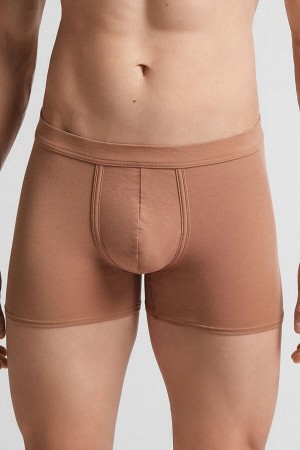 Boxer Intimissimi Natural Fresh Cotton Barbati Bej | DTUHVC-645