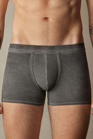 Boxer Intimissimi Natural Fresh Cotton Barbati Negrii | SDITZX-580