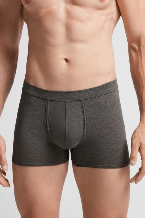 Boxer Intimissimi Natural Fresh Cotton Barbati Gri Inchis | BUTODG-423