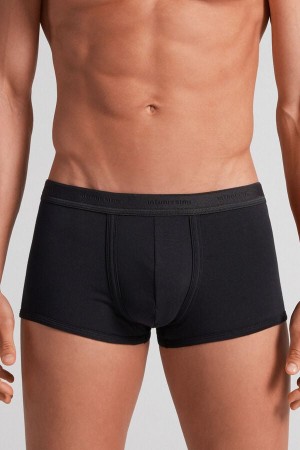 Boxer Intimissimi Superior Cotton With Logo Barbati Negrii Negrii | YFATES-861