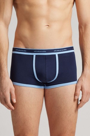 Boxer Intimissimi Superior Cotton With Logo Barbati Bleumarin | JYOCFQ-813