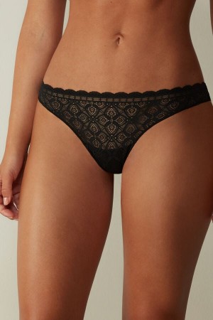 Chiloți Intimissimi Lace And Microfiberzilian Dama Negrii | BZCVRH-791