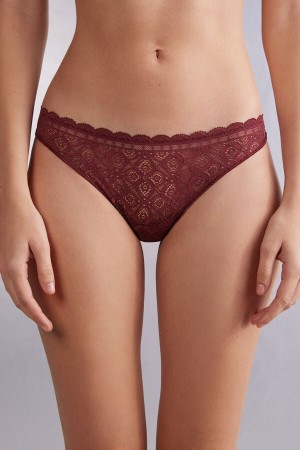 Chiloți Intimissimi Lace And Microfiberzilian Dama Rosii | SZFGUW-865