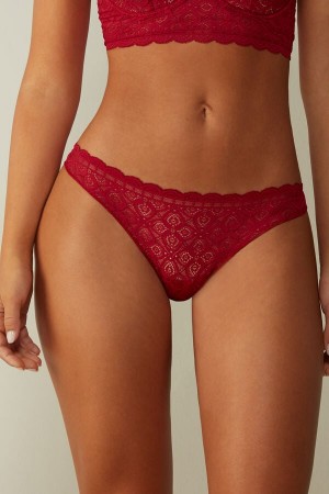 Chiloți Intimissimi Lace And Microfiberzilian Dama Rosii | LOIZTW-815