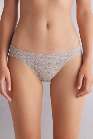 Chiloți Intimissimi Low Rise Lace Dama Gri | XOFPLE-260