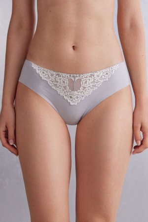 Chiloți Intimissimi Pretty Flowers Seamless Cotton Dama Gri | TSZDCA-709