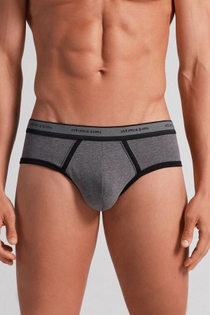 Chiloți Intimissimi Superior Cotton Logo Barbati Gri Inchis Negrii | DNPUIQ-052