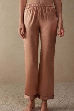 Pantaloni Intimissimi Silk Satin Dama Roz | CWRQYD-285