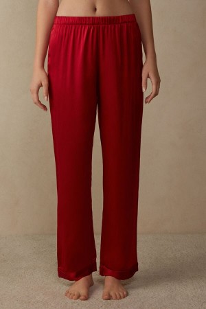 Pantaloni Intimissimi Silk Satin Dama Rosii | PWIXNG-096