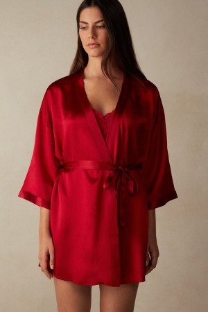 Pijama Intimissimi Silk Kimono Dama Rosii | DGFLRM-190