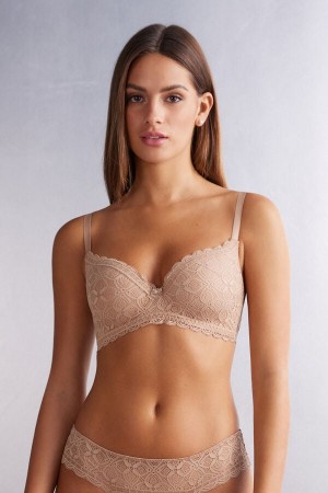 Sutien Intimissimi Adele Triangle Lace Dama Portocalii Bej | NAYSKU-417