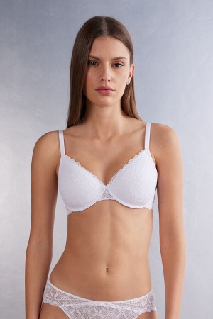 Sutien Intimissimi Francesca Balconette Lace Dama Albi | KTDCRB-615