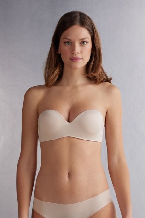 Sutien Intimissimi Gioia Bandeau Ultralight Microfiber Dama Albi Roz | TGHIBX-354