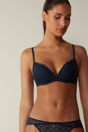 Sutien Intimissimi Gioia Super Push-Up Lace Dama Albastri | CPHTEK-962