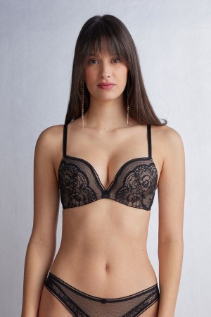 Sutien Intimissimi Lace Never Gets Old Monica Push-Up Dama Negrii | JSZIFD-681