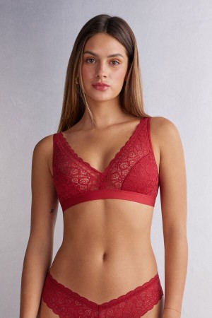 Sutien Intimissimi Lara Triangle Lace Dama Rosii | LJRTYA-542