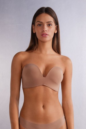 Sutien Intimissimi Laura Bandeau Ultralight Microfiber Dama Bej | JYNBTP-941