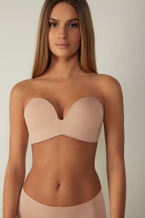 Sutien Intimissimi Laura Microfiber Bandeau Dama Portocalii Bej | KIEWCG-296