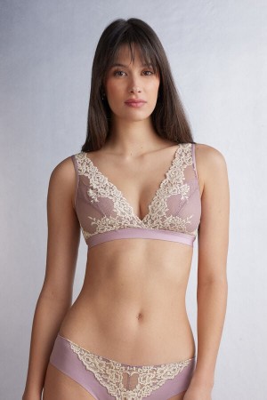 Sutien Intimissimi Pretty Flowers Lara Triangle Dama Albi | ILAERC-967