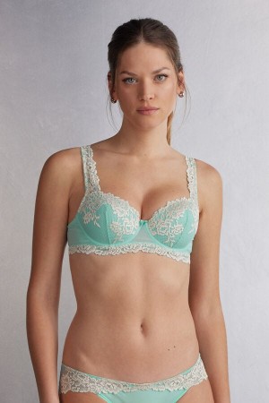 Sutien Intimissimi Pretty Flowers Sofia Balconette Dama Verzi Albi | UJPOWL-509