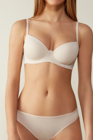 Sutien Intimissimi Sofia Microfiber Padded Balconette Dama Albi Roz | AVBRPI-392