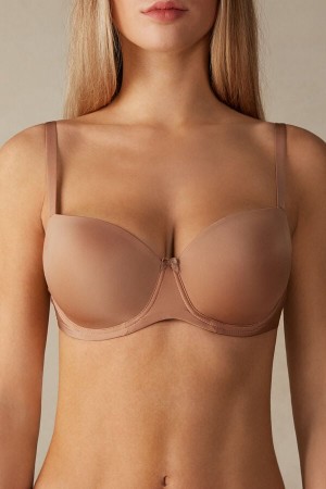 Sutien Intimissimi Sofia Natural Lift Balconette Ultralight Microfiber Dama Bej | IQMZRS-401