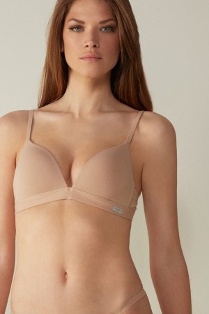 Sutien Intimissimi Tiziana Triangle Cotton Dama Portocalii Bej | RKVLDA-203