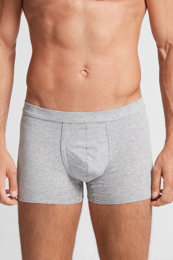 Boxer Intimissimi Natural Fresh Cotton Barbati Gri Deschis | UEYZCI-150