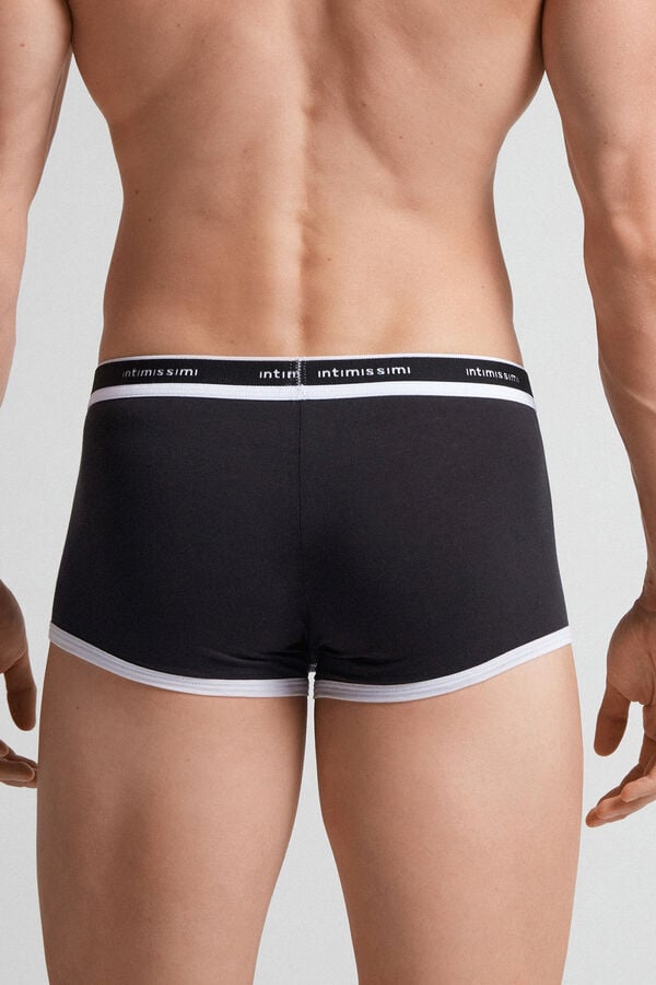 Boxer Intimissimi Natural Fresh Cotton Barbati Negrii | BDIHKU-519