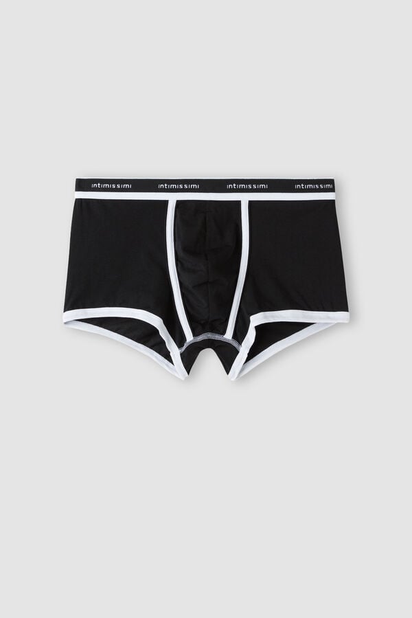 Boxer Intimissimi Natural Fresh Cotton Barbati Negrii | BDIHKU-519