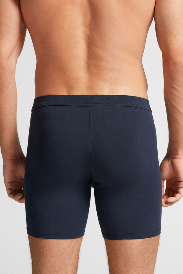 Boxer Intimissimi Superior Cotton Long Barbati Negrii | FCVGQK-620