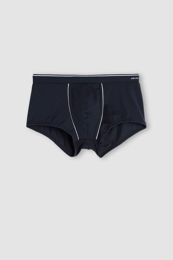 Boxer Intimissimi Superior Cotton With Exposed Elastic Barbati Albastri Albi | XROATV-024