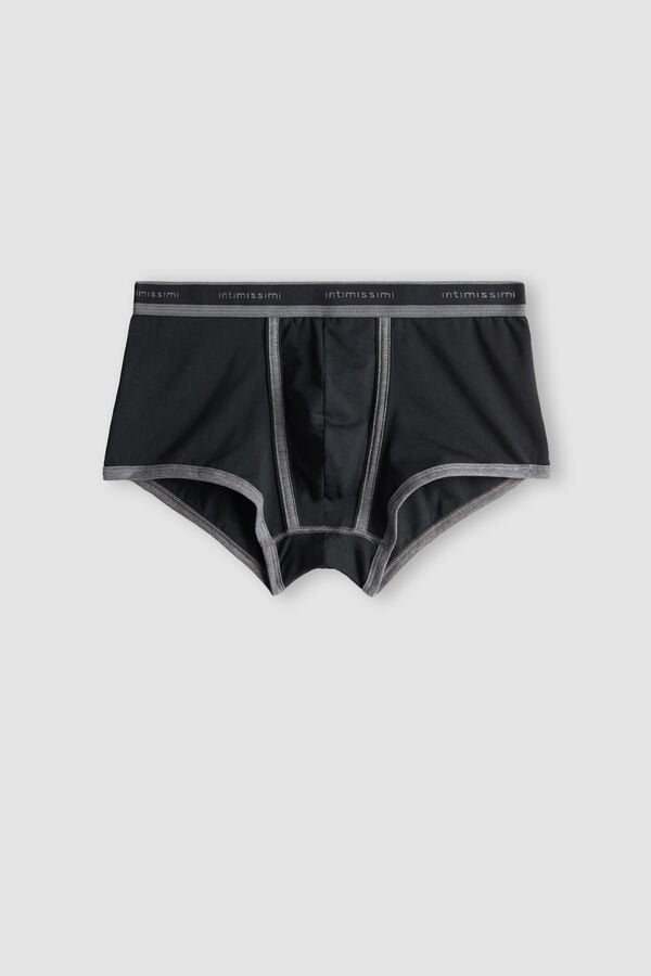 Boxer Intimissimi Superior Cotton With Logo Barbati Negrii Gri Inchis | TVSJYG-780