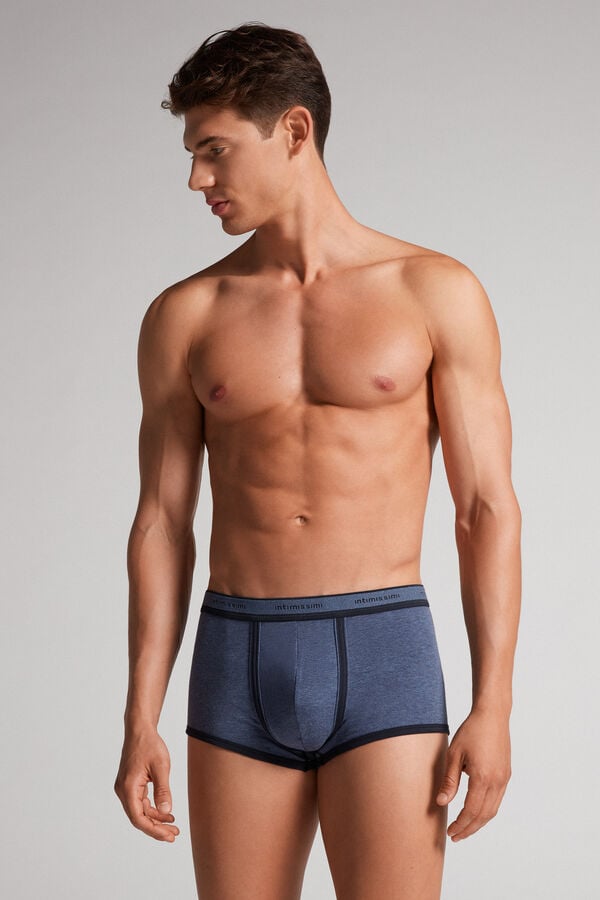 Boxer Intimissimi Superior Cotton With Logo Barbati Albastri Albastri | VAWOYB-617