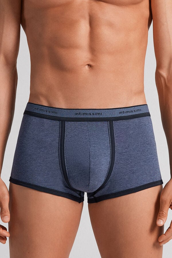 Boxer Intimissimi Superior Cotton With Logo Barbati Albastri Albastri | VAWOYB-617