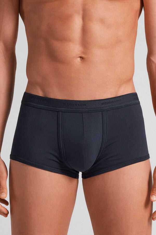 Boxer Intimissimi Superior Cotton With Logo Barbati Albastri Albastri | KGSLZT-592