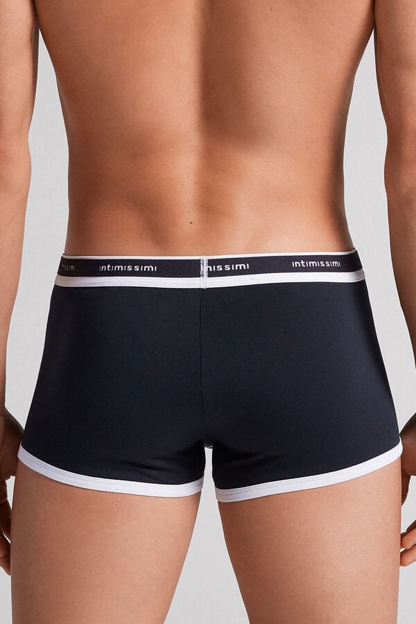 Boxer Intimissimi Superior Cotton With Logo Barbati Albastri Albi | VNUYAS-714