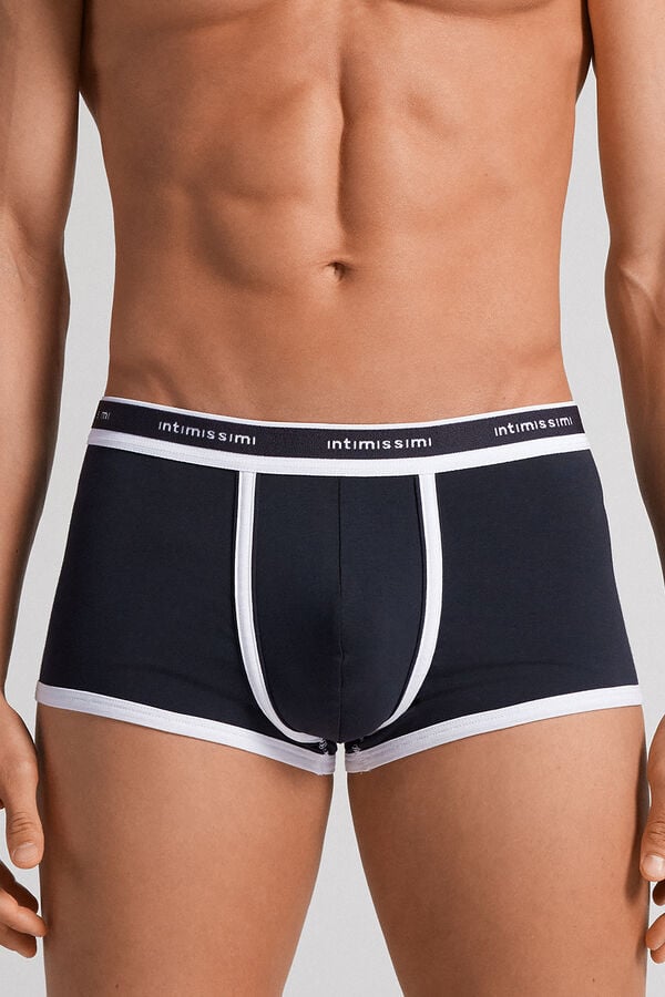 Boxer Intimissimi Superior Cotton With Logo Barbati Albastri Albi | VNUYAS-714