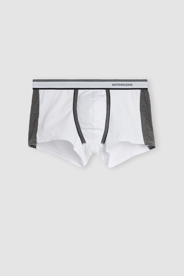 Boxer Intimissimi Two-Tone Superior Cotton Barbati Albi Gri Inchis | FUXYLS-613