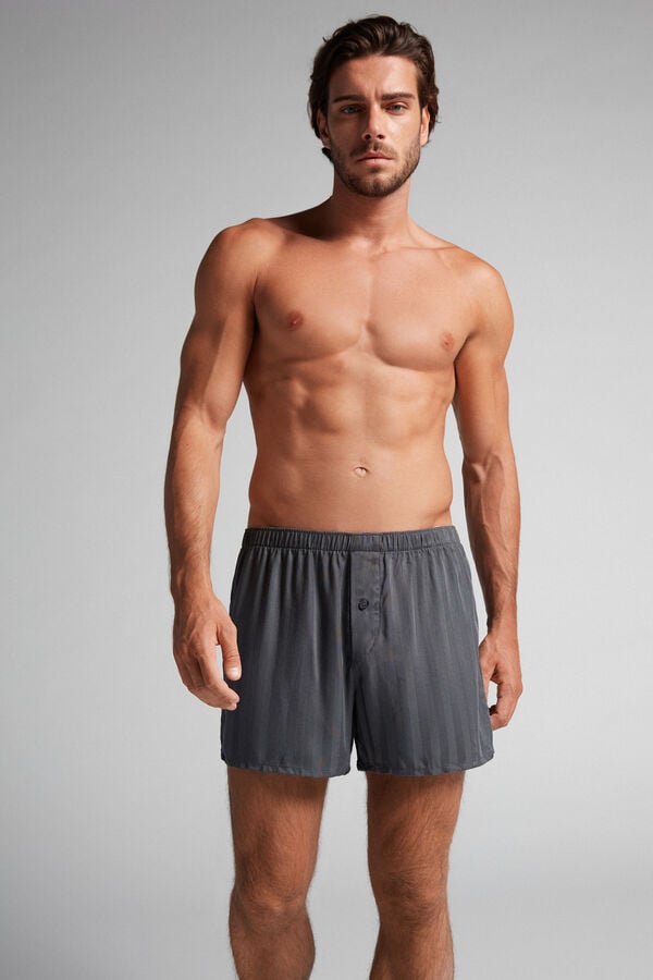 Boxer Intimissimi Woven Modal Barbati Gri | VIBSTE-751