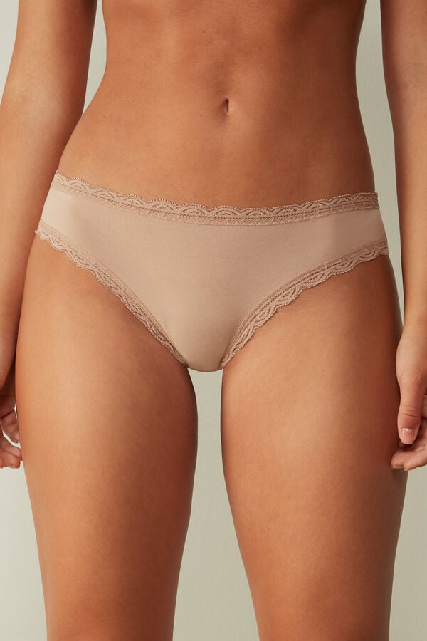 Chiloți Intimissimi Cotton And Lace Dama Portocalii Bej | FNHYWD-053