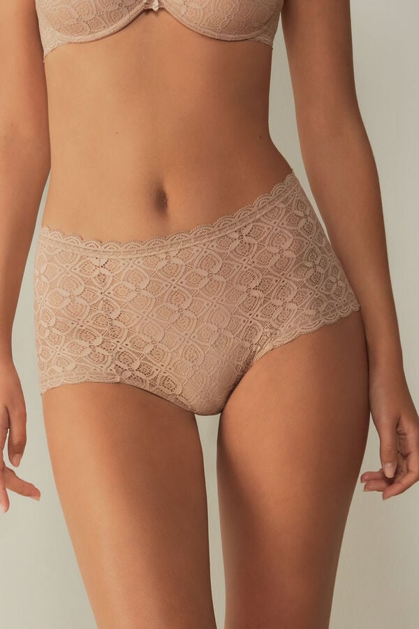 Chiloți Intimissimi Lace High Waist Hipster Dama Portocalii Bej | WRJNFX-750