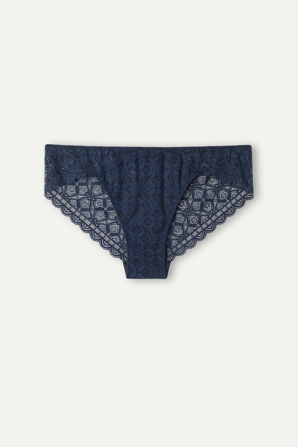 Chiloți Intimissimi Low Rise Lace Dama Albastri | FYSPLA-763