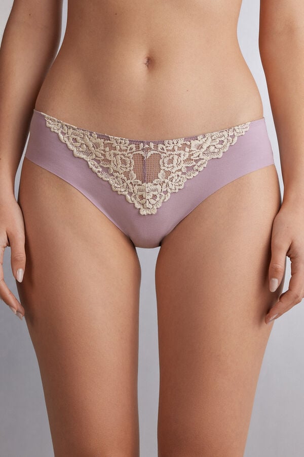 Chiloți Intimissimi Pretty Flowers Seamless Cotton Dama Albi | VFURNS-840