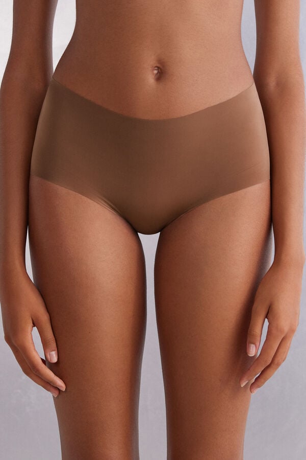 Chiloți Intimissimi Seamless Microfiber Hipster Dama Bej Inchis | VUQKTH-159