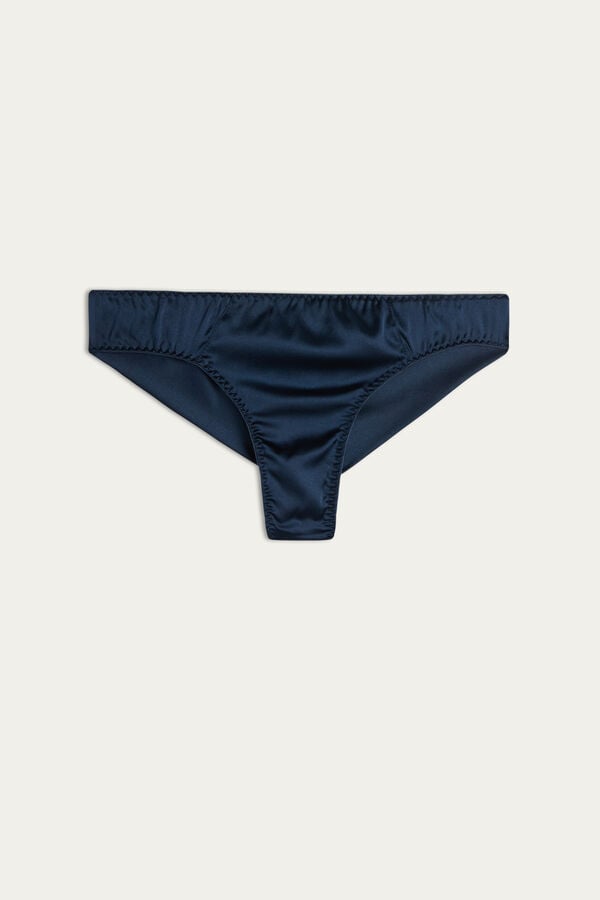 Chiloți Intimissimi Silk Cheeky Dama Albastri | QPTSUD-247