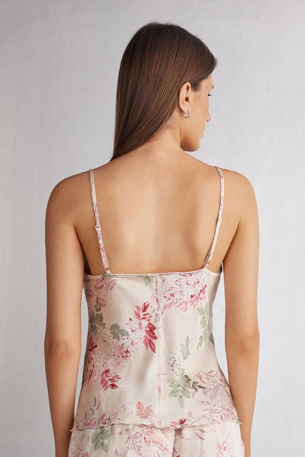 Maiou Intimissimi Secret Garden Satin Camisole Dama Colorati | BPELJS-739