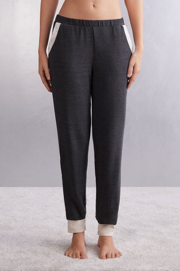 Pantaloni Intimissimi Baby It’s Cold Outside Modal And Wool Jogger Dama Gri | UVLFSH-457